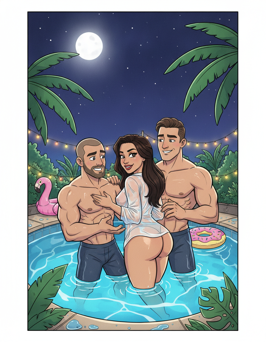 Pool Night Playtime